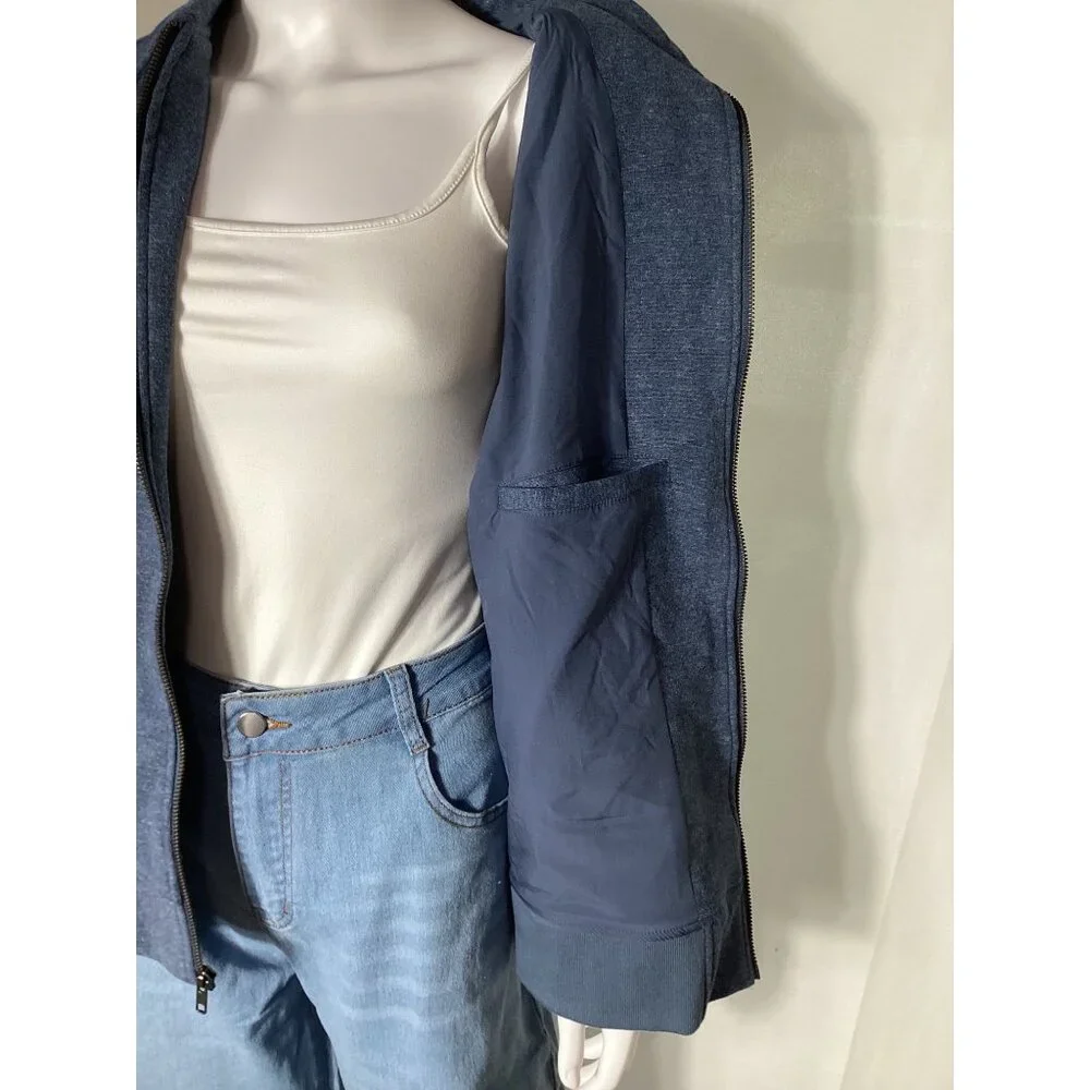 Stitch Fix Hawker Rye Mens Blue Zip-Up Jacket With Pockets & Ribbed Cuffs Size M - Picture 5 of 9